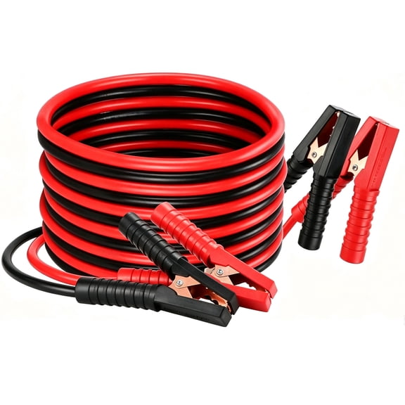 10FT 2000A Heavy Duty Quick Car Battery Jumper Cable Featuring Alligator Clips, Jumper Cables 10AWG Automotive Booster Cables for Cars Trucks SUVs Dead Battery Recovery Fast Safe Durabilit