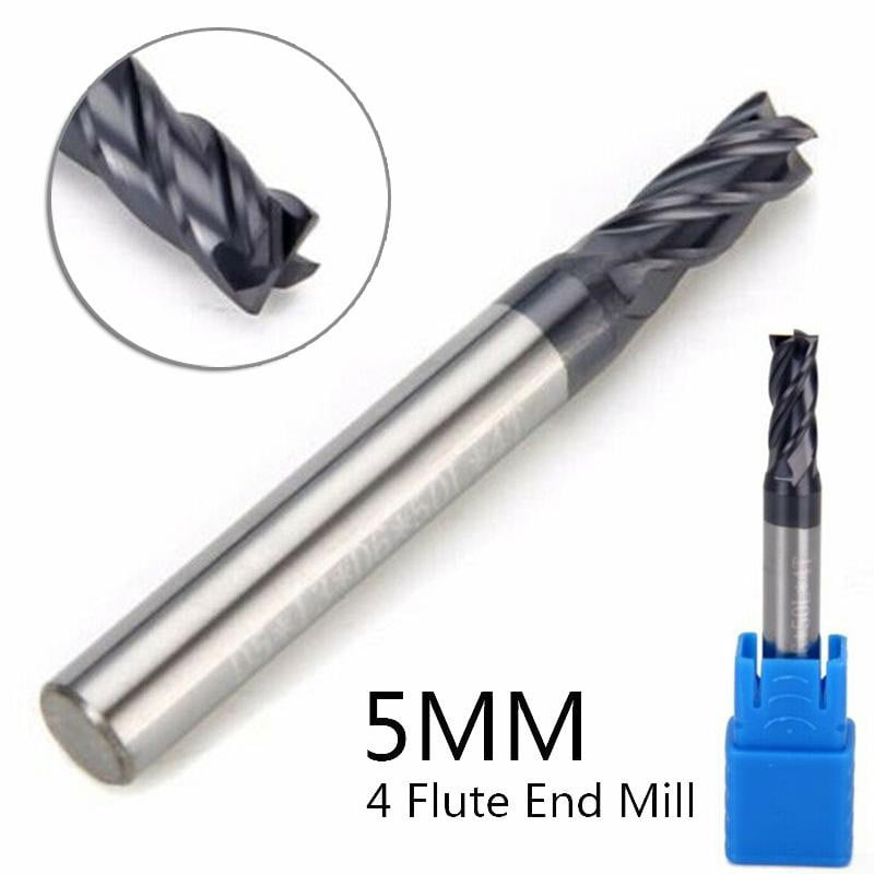 5mm Solid Carbide Straight Shank 4 Flute End Mill CNC Milling Cutter Drill Bit