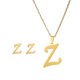 thumbnail image 1 of Pendientes para mujer, regalos para mujer, regalo de moda para mujer, 26 letras en inglés, nombre, cadena, collar, colgante, juego de pendientes, pulsera, collar, 1 of 3
