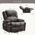 thumbnail image 3 of JONPONY Power Lift Recliner Chair Recliners for Elderly with Heat and Massage Recliner Chair for Living Room with Infinite Position and Side Pocket,USB Charge Port,Brown, 3 of 14