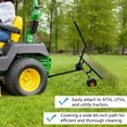 thumbnail image 2 of 60 Inch Tow Behind Pine Straw Rake for Riding Mower & ATV | Heavy-Duty Landscape Rake with 24 Steel Tines & Lift Handle | Lawn Tractor Attachment for Yard Cleanup, Dethatching, 2 of 9
