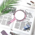 thumbnail image 4 of Hand Mirror Double Sided Handheld Mirror 1x/ 2x Magnifying Glass With Handle Transparent Hand Mirror Round Makeup Mirror(clear), 4 of 5