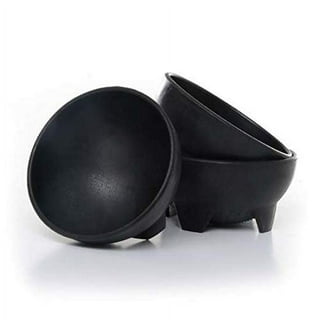 Choice Thermal Plastic 10 oz. Black Molcajete Bowl - 24/Case
