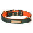 thumbnail image 3 of para perro personalizado, placa de identificación grabada, ajustable, de cuero sintético, con placa de identificación grabable, para y Verde S, 3 of 9
