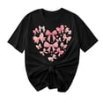thumbnail image 5 of Puntoco Liquidación de blusas cortas para mujer, blusa de manga corta con estampado de moda para mujer, camiseta divertida con cuello redondo, 5 of 5
