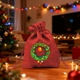 thumbnail image 1 of Christmas Decoration Supplies Linen Apples Bags Candy Bags Cartoons Gift Bags Christmas Bags Small Storage Bags, 1 of 7