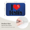 thumbnail image 3 of Alfombra de baño antideslizante supersuave con la frase I Love Italy para baño, cocina, dormitorio, hogar, 15,75 x 23,62 pulgadas, 3 of 6