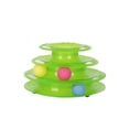 thumbnail image 1 of 1 PC 25*14*16 cm Pet Cat IQ Training Toys Three Layers Kittens Turntable With Colorful Balls, 1 of 5