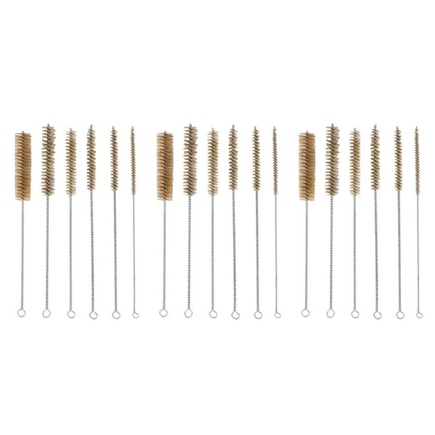 18 Pcs Brass Tube Cleaning Brush Wire Brush Set Cleaning Polishing Tool