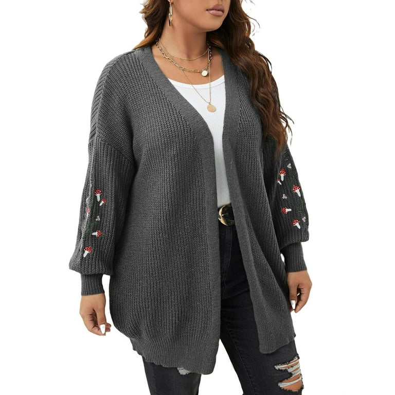 Plus size cardigans clearance walmart