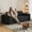 78.8" 3 Setaser Black, variant on MAYEERTY 95" Cloud Sectional Sofa, Modern Minimalist U-Shaped Couch, 3-Seat Deep Seat Corner Sofa, Dark Grey Plush Corduroy Fabric, No Assembly Required for Living Room