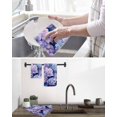 thumbnail image 5 of Spring Purple Hydrangea Kitchen Dish Towels for Drying Dishes Set of 4, Country Flowers Garden Plants Waffle Weave Microfiber Hand Tea Bathroom Towels Quick Dry & Absorbent Towel 12x12, 5 of 7