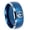 Matte Blue, variant on Green Ranger Power Brushed Beveled Edge Gray Tungsten Ring 10MM