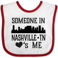 thumbnail image 3 of Inktastic Nashville Tennessee Someone Loves Me Skyline Boys or Girls Baby Bib, 3 of 4