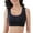 Black, variant on Women's Ultra Thin Ice Silk Sports Bra - Plus Size Wireless Design - Removable Pads - Breathable Nylon Spandex Support