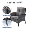 thumbnail image 5 of Opohoro 7-Piece Outdoor Conversation Set with Lounge Chairs, Patio Loveseat and Ottomans, Coffee & Side Tables, Brown/Gray, 5 of 14