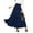 Navy, variant on Baqcunre Skirts for Women Women's Elegant High Waist Skirt Tie Front Pleated Maxi Skirts Maxi Skirt Maxi Skirts for Women Black L(Hot)