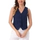 thumbnail image 1 of CHALECO SIN MANGAS DE BOTONES PARA MUJER INSPIRAR CHIC CUELLO EN V CORTO AZUL PROFUNDO L, 1 of 6