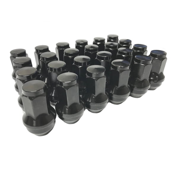 24 Compatible with Chevy Colorado Factory Style Black Lug Nuts 14x1.5 Compatible with 2015 & Newer Trucks