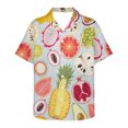 thumbnail image 3 of Camisa de tomate para hombre, camisa de manga corta con estampado de frutas en 3D para hombre, ropa informal de moda con botones y solapa, camiseta de gran tamaño, 3 of 5