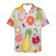 thumbnail image 3 of Camisa de tomate para hombre, camisa de manga corta con estampado de frutas en 3D para hombre, ropa informal de moda con botones y solapa, camiseta de gran tamaño, 3 of 5