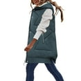 thumbnail image 4 of AOOCHASLIY Women Fall Tops Clearance Womens Warm Pocket Hooded Coat Long Jacket Winter Sleeveless Down Parkas, 4 of 5
