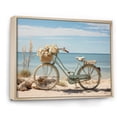 thumbnail image 2 of Designart "Bicycle Calm Pedaling By The Beach IV" Transportation Floater Framed Canvas Wall Art, 2 of 7