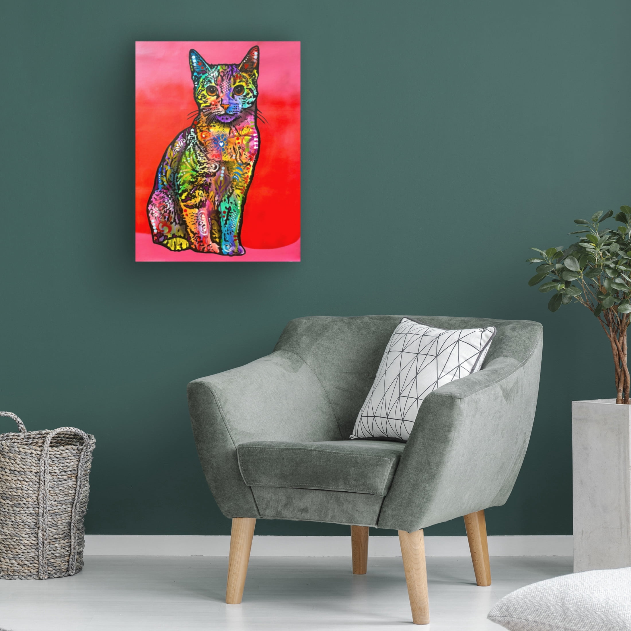 Canvas Wall Art - Dean Russo 'Loving Cat' Wall Art for Living Room, Bedroom, or Office Décor by Trademark Fine Art - 35 x 47 Inches