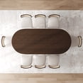 thumbnail image 4 of MAYEERTY 79"x33.5" Wood Dining Table Oval Kitchen Table for 8, Walnut, 4 of 5