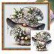 thumbnail image 1 of (11CTACC-3900__C__ 45X45) Hilo algodón ecológico bordado 11CT 3 hebras impresión 45*45cm Kit serie dibujos animados punto cruz lirio los valles, 1 of 9