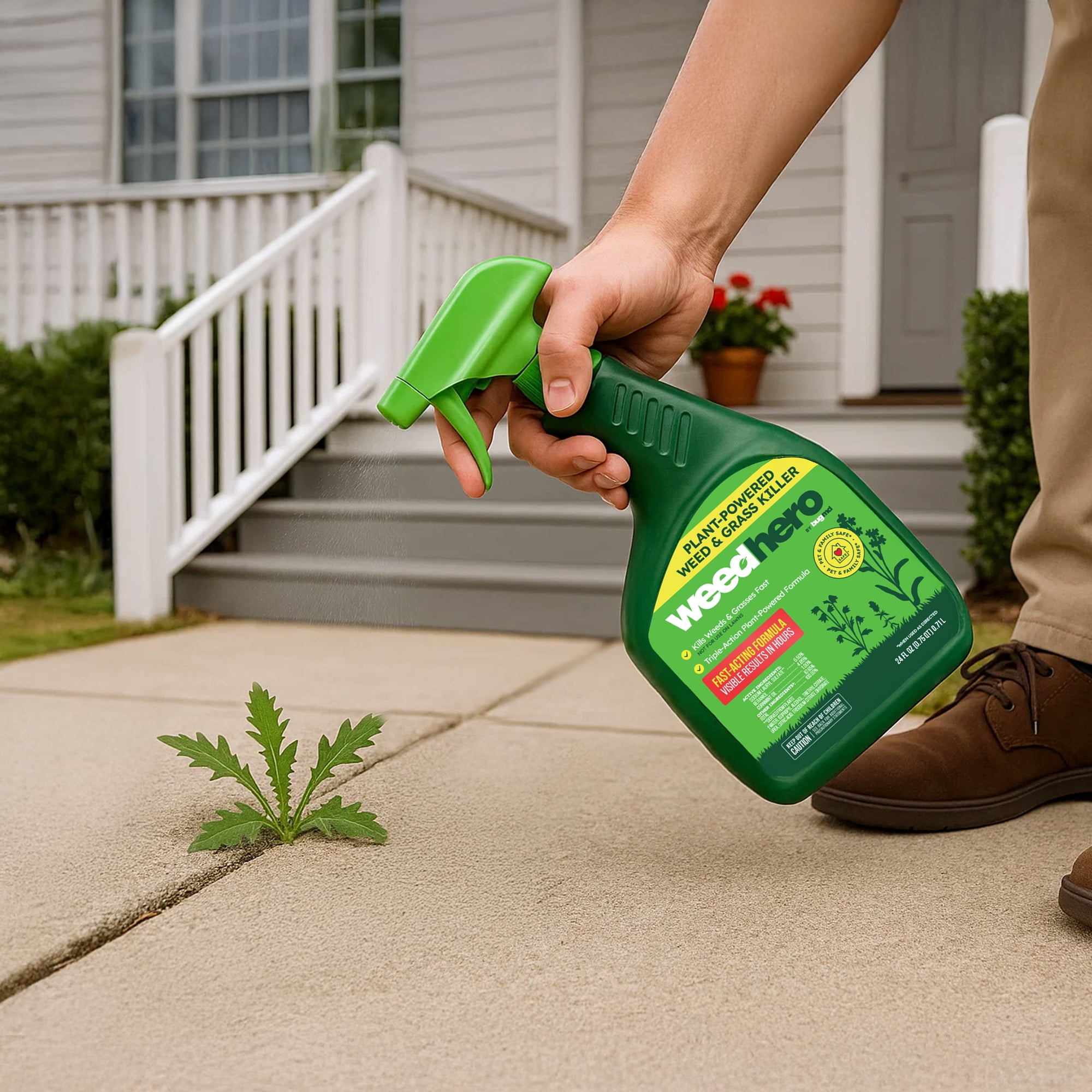BugMD Weed Hero Plant-Powered Pet-Safe Weed & Grass Killer Spray, Ready-to-Use, 24 fl oz
