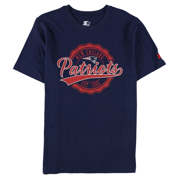 Camiseta gráfica para hombre STARTER New England Patriots azul grande