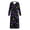 Bat and Moon Pattern, variant on Long Sleeve House Dress, Halloween Comfy Soft Sleepwear for Home Bedroom Pajama Party