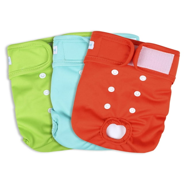 Paw Legend Reusable Female Dog Diapers Pack of 3, No Leak Doggie