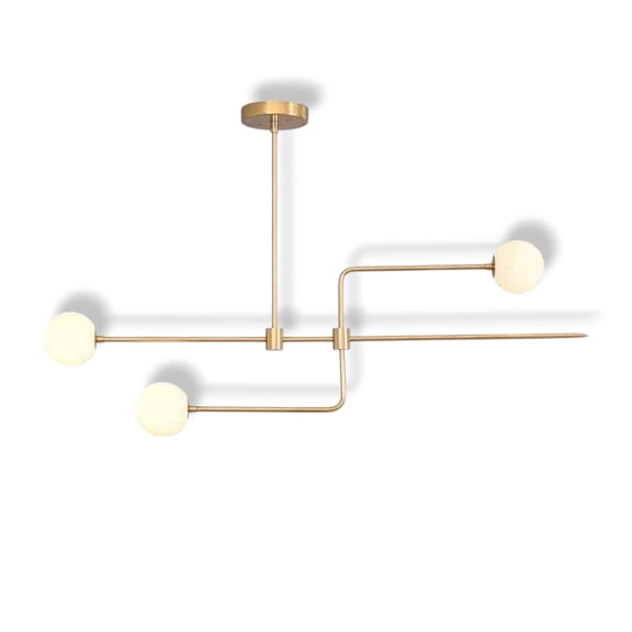 3 Light Globe Stilnovo Style Brass Sputnik chandelier light Fixture Ceiling Lamp