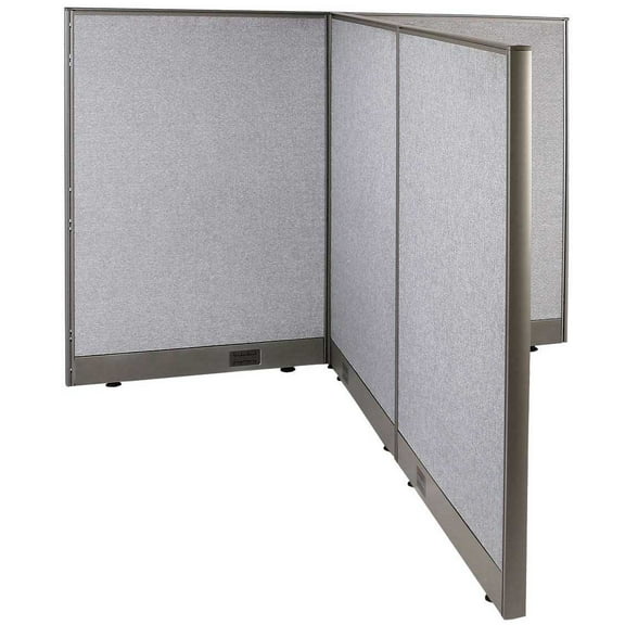GOF T-shaped Freestanding Partition (72”D x 60”W x 48”H) Office Room Divider, Privacy Screen, Workstation Cubicle