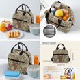 thumbnail image 5 of Bulopur Deer Camo Dark Brown Bow Print Kids Backpack Set 4 Pcs Durable Outdoor Hunting Book Bag with Lunch Bag, Pencil Case and Water Bottle Cover for Primary Students, 5 of 7