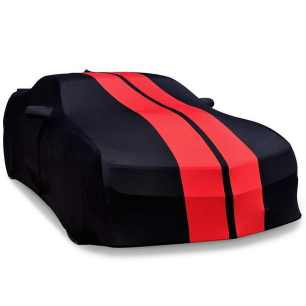 20102019 Camaro Ultraguard Sport Series Stretch Satin Indoor Car Cover (Black with Red Stripes