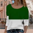 thumbnail image 2 of HAiming Women's Long Sleeve Tops Color Block Round Neck Pullover Tunic Shirts Plus Size Loose Casual Basic Blouse, 2 of 5