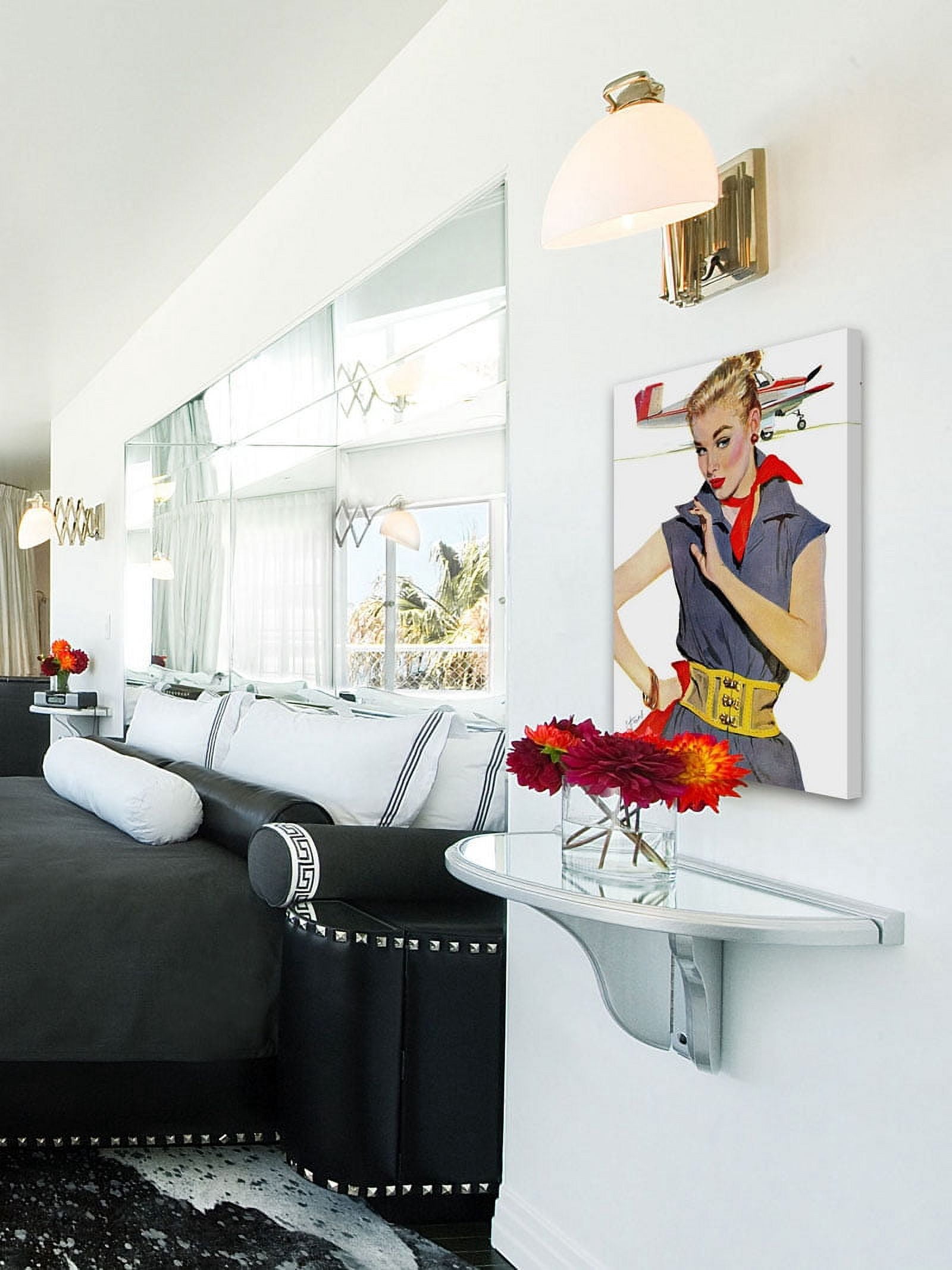 Marmont Hill "The Girl Who Stole Airplanes" by Coby Whitmore Painting Print on Canvas