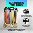 thumbnail image 3 of Running Medals Display Frame Mountain Forest Medal Holder Awards Sports Ribbon Holder Medal Display Rack Wall Mount Tiered Medal Hook for Over 60 Medals Runner Athletes Competition, 3 of 7