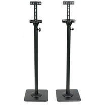 VideoSecu 2 Adjustable Height Universal Floor Speaker Stands Mounts Heavy Duty Surround Sound Satellite Small Bookshelf Speakers Stand BXX