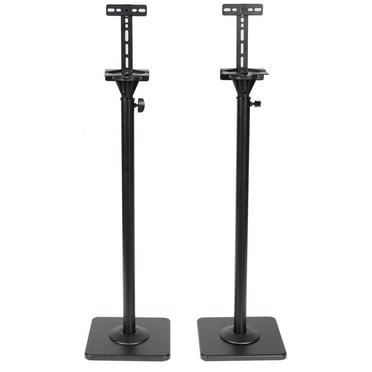 VideoSecu 2 Adjustable Height Universal Floor Speaker Stands Mounts Heavy Duty Surround Sound Satellite Small Bookshelf Speakers Stand BXX