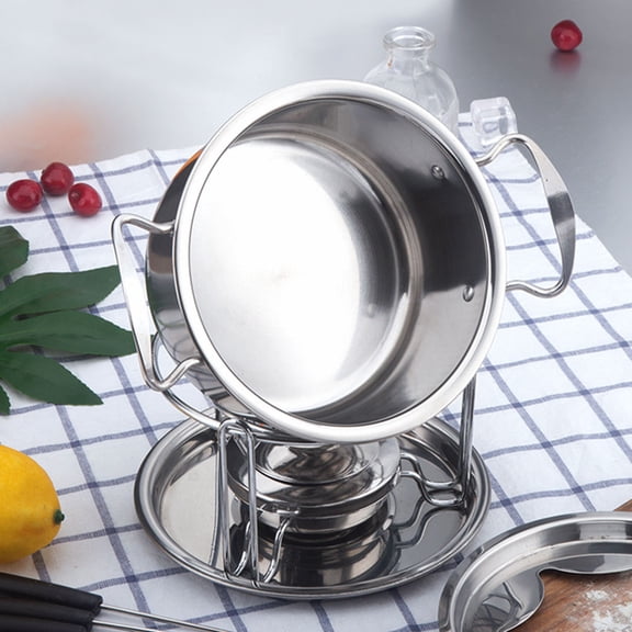 BEADCEST Chocolate Fondue Set with Stainless Steel Construction and Splatter Guard for Baking