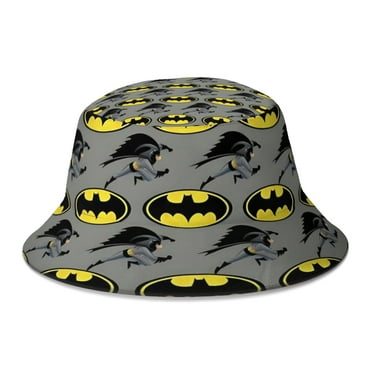Batman Anime Bucket Hat Foldable Travel Hat Double-Sided Wide-Brimmed Hat Beach Bucket Hat Sun Hat