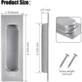 thumbnail image 2 of EcoNesxp SET SLIDING DOOR PULL Flush Door Handle 4 Piece Set Sliding Door Pull Flush Door Handle 1/4 Inch Flush Pull Rectangular Recessed Door Handle Pocket Door 3/4, 2 of 4