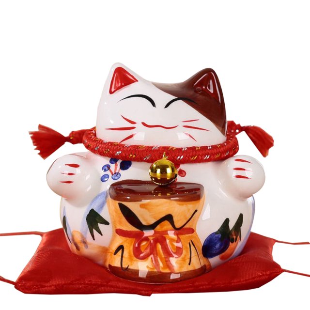 Coin Bank Decorative Lovely Fortune Cat Money Bank Piggy Bank Table Decoration