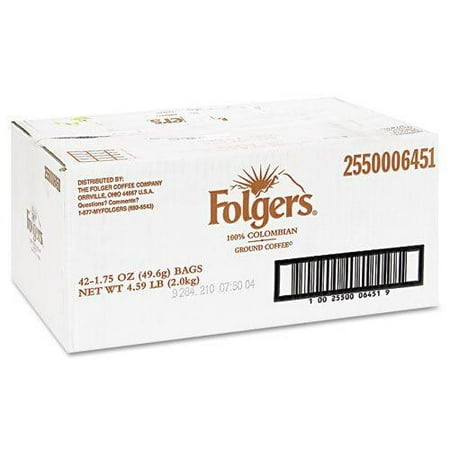 Coffee, Colombian, Ground, 1.75 oz Pack, 42/Carton