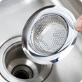 thumbnail image 4 of Colador de fregadero de baño, colador de drenaje de fregadero de acero inoxidable para cocina, baño, bañera, recogedor de pelo, paquete de 3, 4 of 5