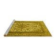 thumbnail image 2 of Ahgly Company Machine Washable Indoor Rectangle Medallion Yellow Traditional Area Rugs, 7' x 10', 2 of 4